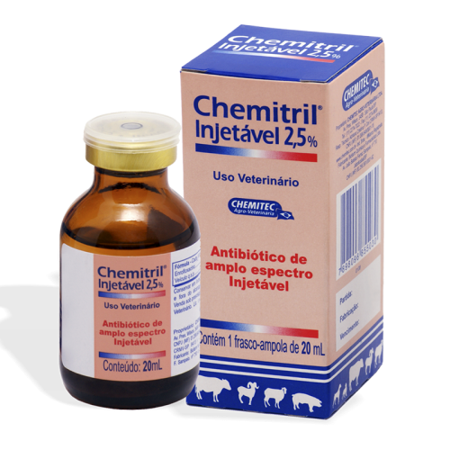 Foto: Chemitril Enrofloxacina 2.5 Inj Fr 20 ml