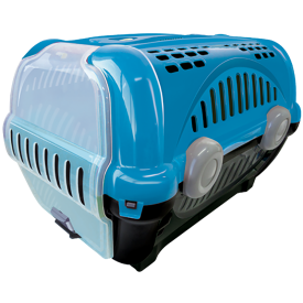 Casinha Transp Luxo Furacao Pet N2-Azul